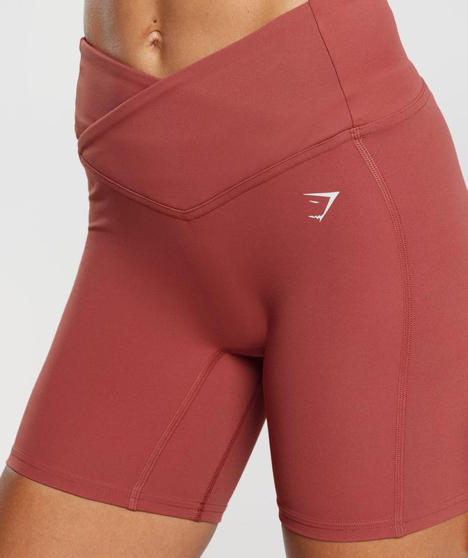 Gymshark Crossover Shorts Korte Broek Rood | 10SKHLWBZ