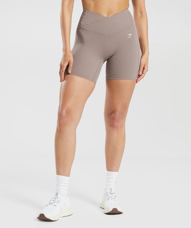 Gymshark Crossover Shorts Korte Broek Washed Mauve | 72HAGMZUL