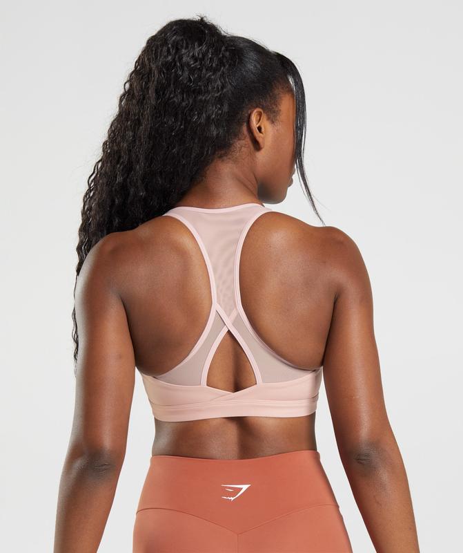 Gymshark Crossover Sports Bra Sports Bras Roze | 20DYZALHJ