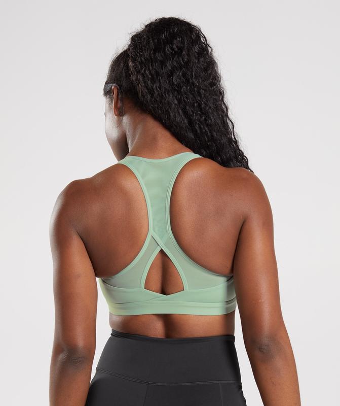 Gymshark Crossover Sports Bra Sports Bras Groen | 75WYZTNHA