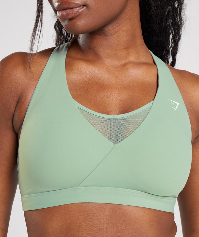 Gymshark Crossover Sports Bra Sports Bras Groen | 75WYZTNHA