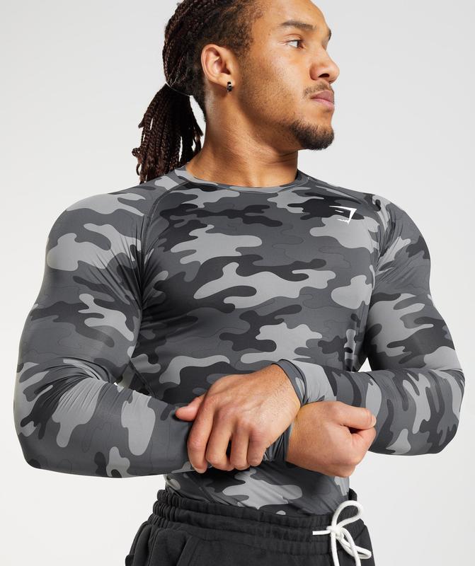 Gymshark Element Baselayer Long Sleeve Top Baselayer Grijs | 46NKMUYBQ