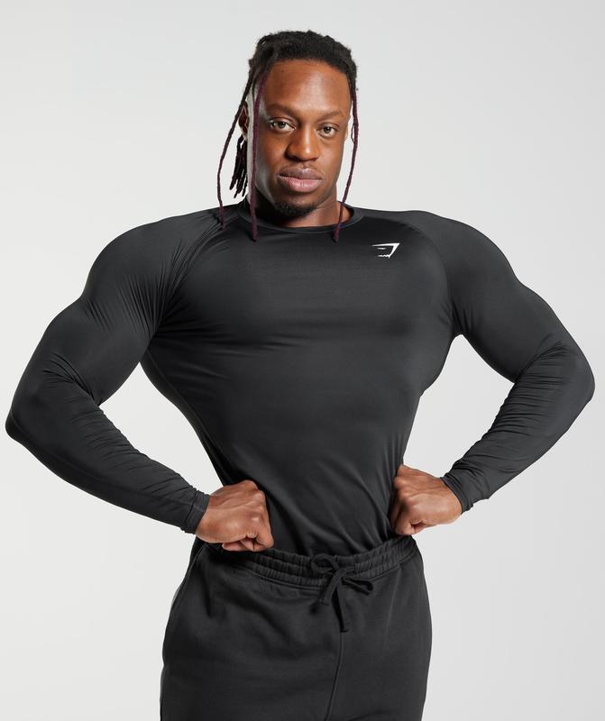 Gymshark Element Baselayer Long Sleeve T-Shirt Baselayer Zwart | 67DIBCTZX