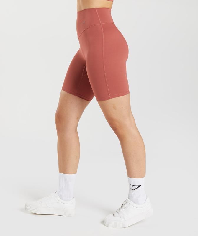 Gymshark Elevate Cycling Shorts Korte Broek Roze Bruin | 82VSXWLPI