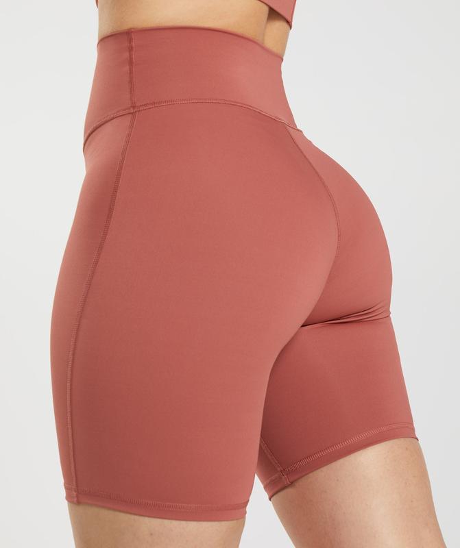 Gymshark Elevate Cycling Shorts Korte Broek Roze Bruin | 82VSXWLPI