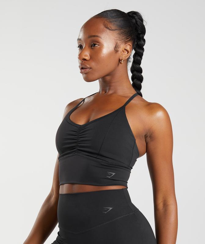 Gymshark Elevate Longline Sports Bra Sports Bras Zwart | 94TFYQMOC