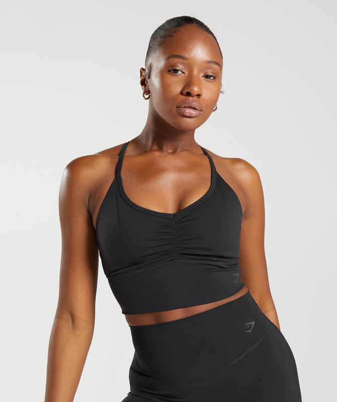 Gymshark Elevate Longline Sports Bra Sports Bras Zwart | 94TFYQMOC