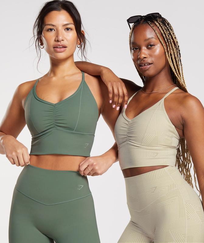 Gymshark Elevate Longline Sports Bra Sports Bras Groen | 56AWRPGYI