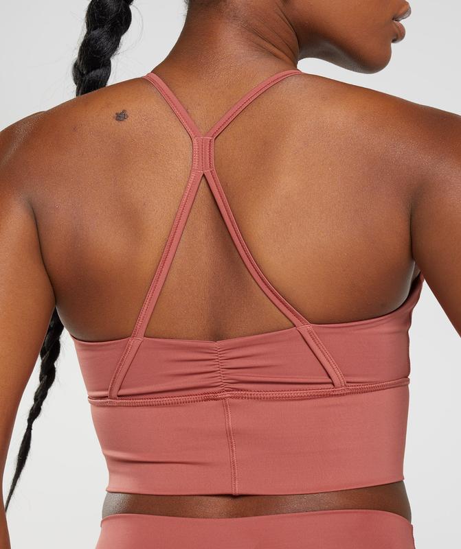 Gymshark Elevate Longline Sports Bra Sports Bras Roze Bruin | 97CVWSLNA