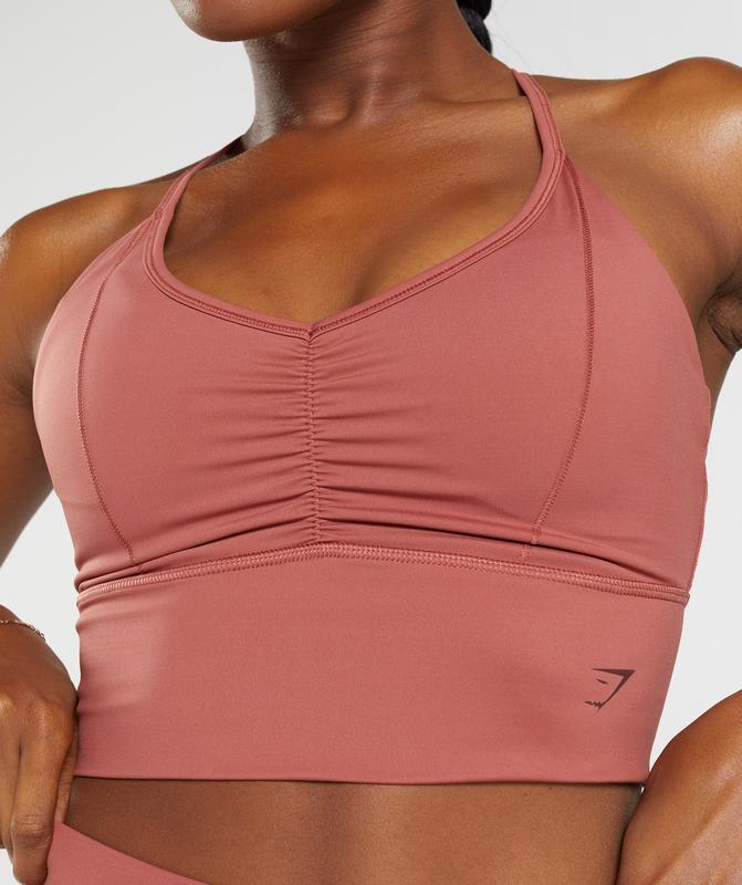 Gymshark Elevate Longline Sports Bra Sports Bras Roze Bruin | 97CVWSLNA