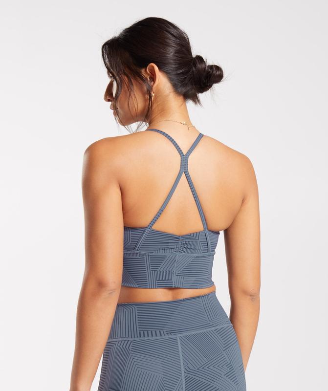 Gymshark Elevate Longline Sports Bra Sports Bras Blauw | 72DMGLZEU