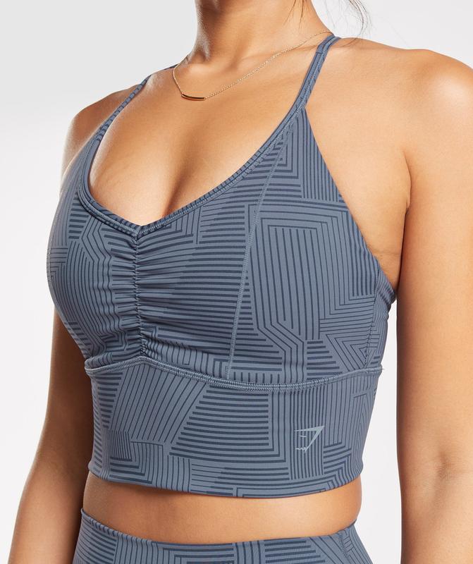 Gymshark Elevate Longline Sports Bra Sports Bras Blauw | 72DMGLZEU