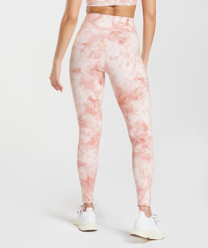 Gymshark Elevate Spray Dye Leggings Leggings Roze | 72DXBZAQC