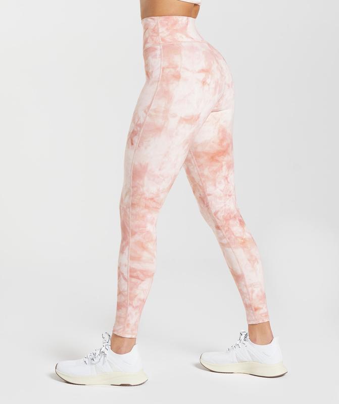 Gymshark Elevate Spray Dye Leggings Leggings Roze | 72DXBZAQC