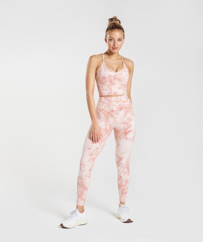 Gymshark Elevate Spray Dye Leggings Leggings Roze | 72DXBZAQC