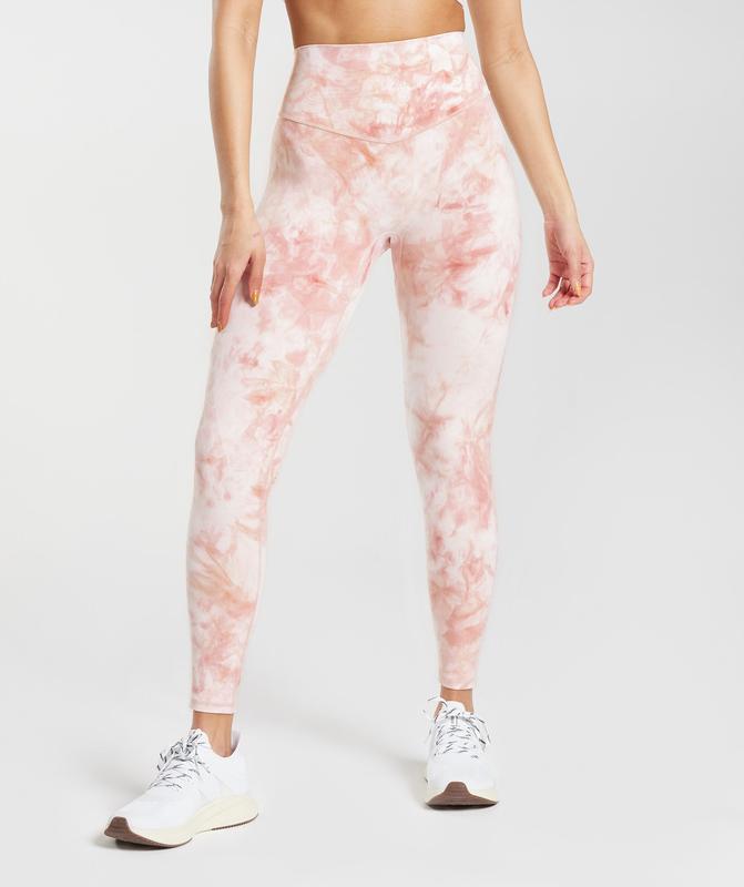 Gymshark Elevate Spray Dye Leggings Leggings Roze | 72DXBZAQC