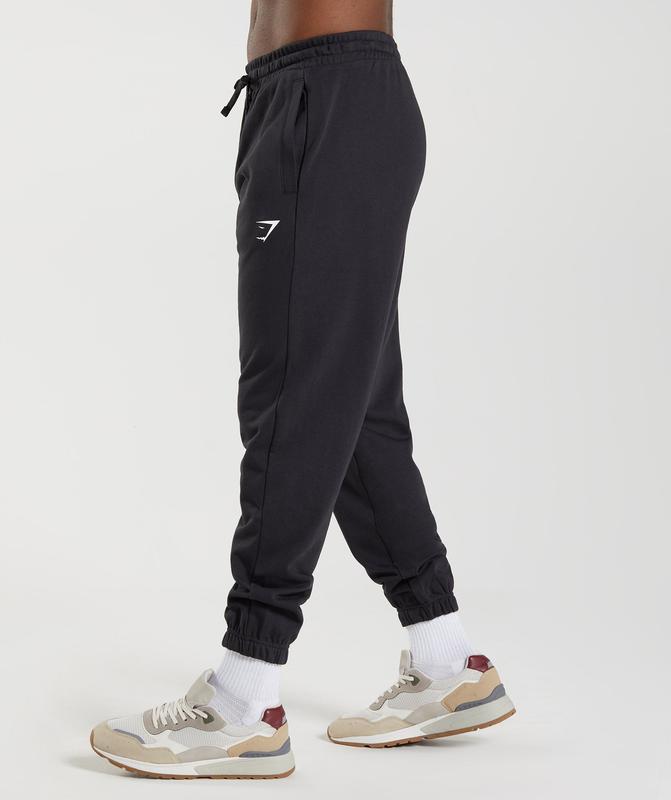 Gymshark Essential Oversized Joggers Joggingbroek Zwart | 28IMQUBJV