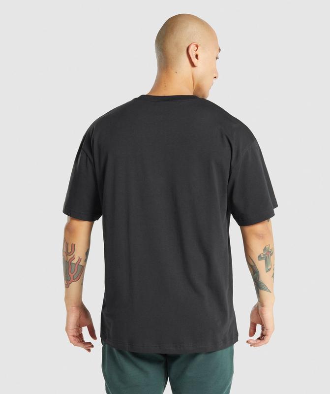 Gymshark Essential Oversized T-Shirt T-Shirts Zwart | 97HFVMPBY