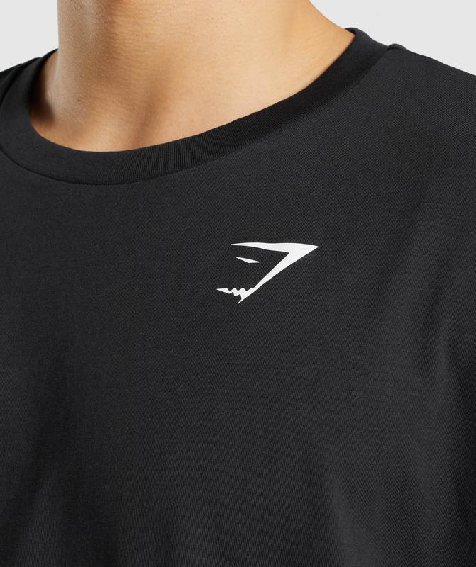 Gymshark Essential Oversized T-Shirt T-Shirts Zwart | 97HFVMPBY