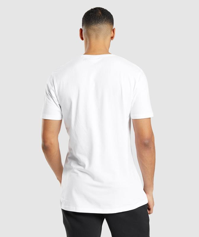 Gymshark Essential T-Shirt T-Shirts Wit | 98HCVZQDN