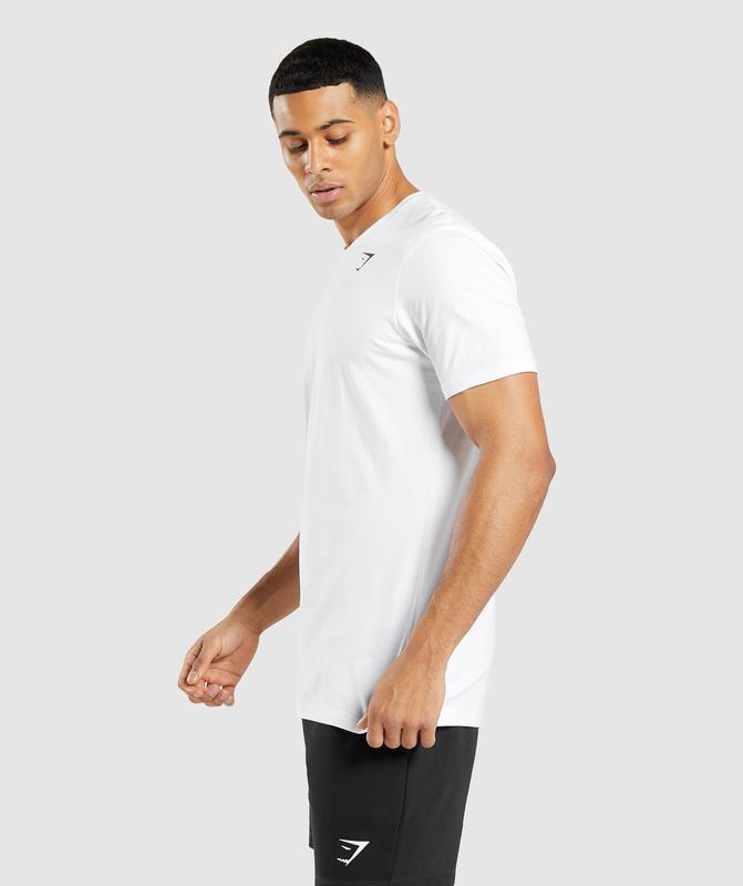 Gymshark Essential T-Shirt T-Shirts Wit | 98HCVZQDN