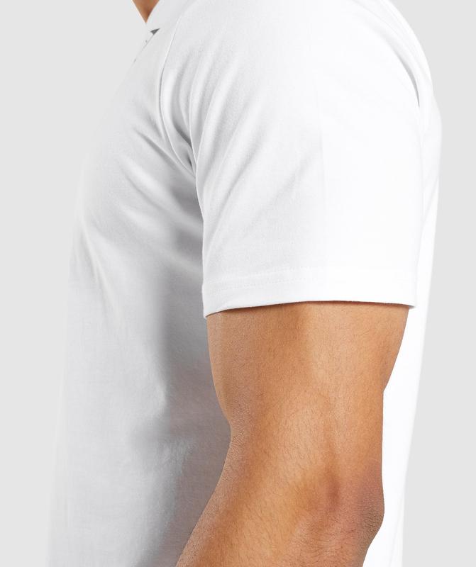 Gymshark Essential T-Shirt T-Shirts Wit | 98HCVZQDN