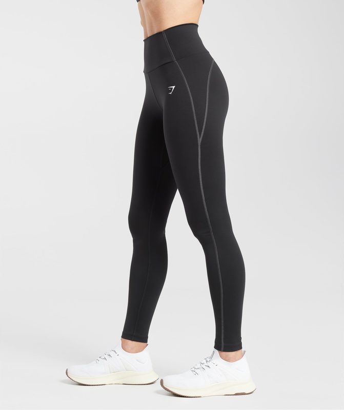 Gymshark Everyday Contour Leggings Leggings Zwart | 70TFPZMVG