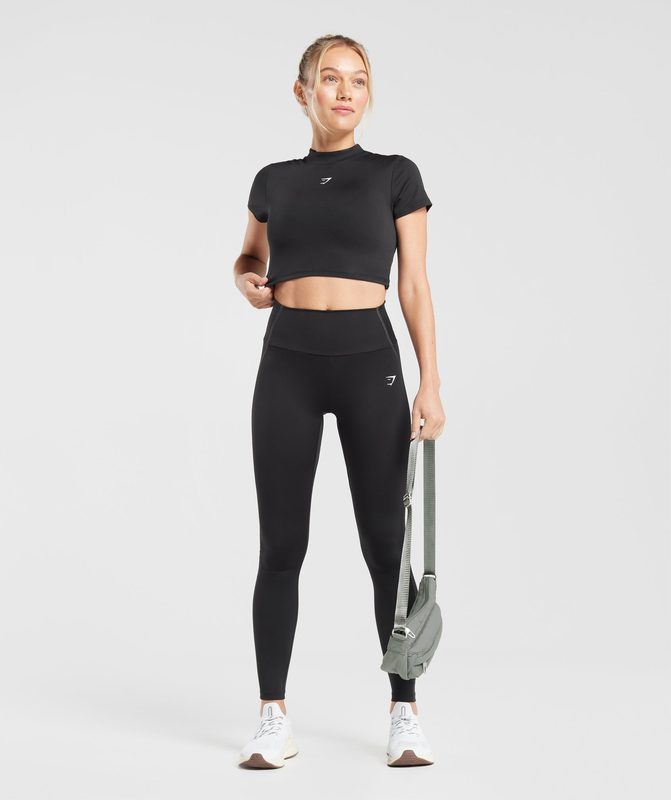 Gymshark Everyday Contour Leggings Leggings Zwart | 70TFPZMVG