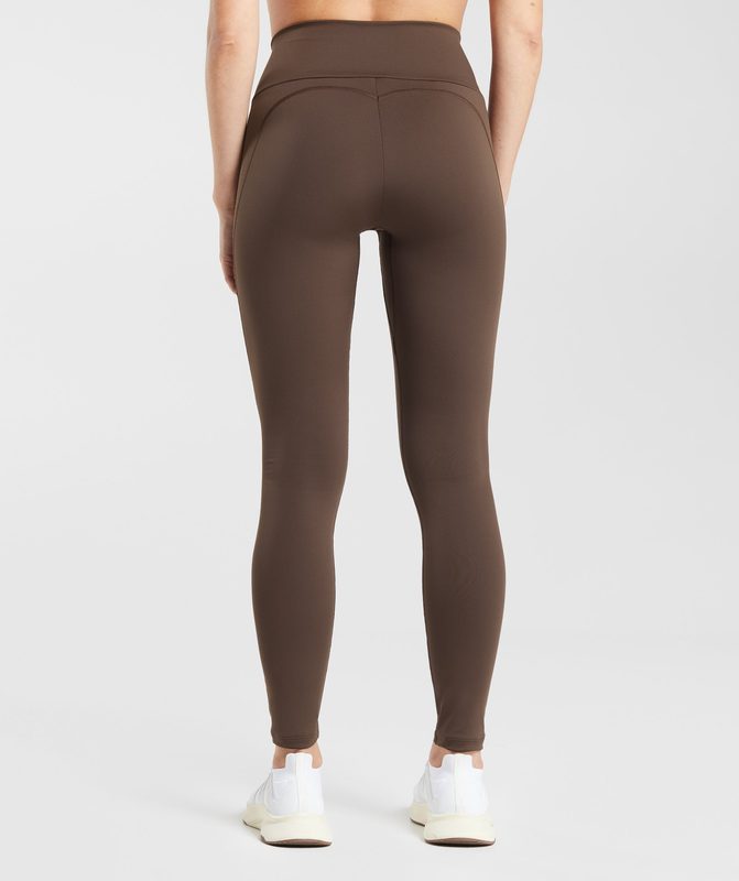 Gymshark Everyday Contour Leggings Leggings Bruin | 64XYJLVOZ