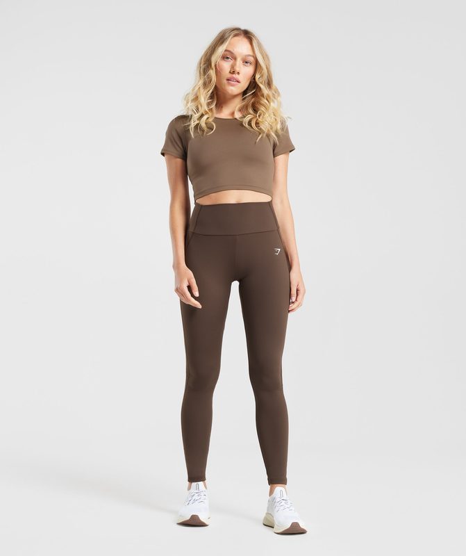 Gymshark Everyday Contour Leggings Leggings Bruin | 64XYJLVOZ