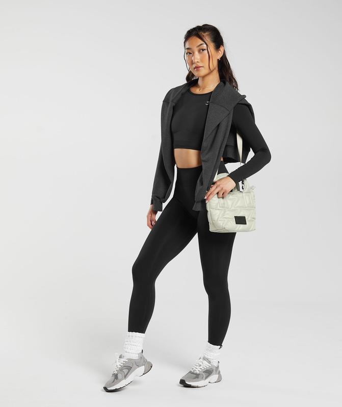 Gymshark Everyday Seamless Long Sleeve Crop Top Crop Tops Zwart | 80QHBDVUS