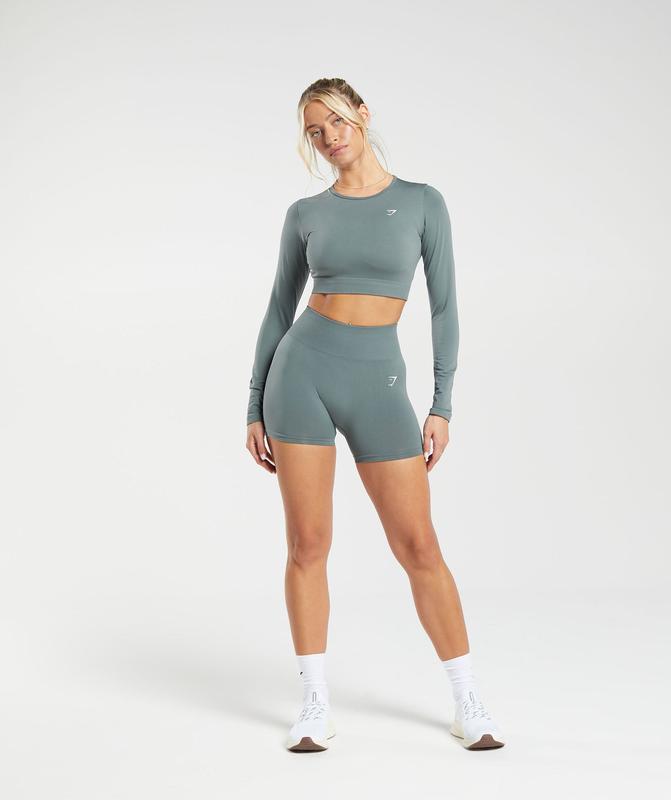 Gymshark Everyday Seamless Shorts Korte Broek Teal | 43MAXINJR