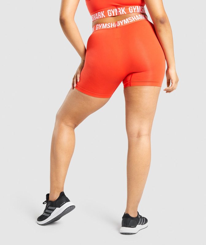 Gymshark Fit Seamless Shorts Korte Broek Oranje | 19UCIRTQW