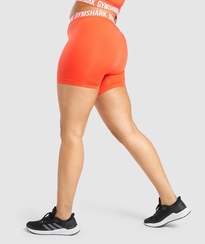 Gymshark Fit Seamless Shorts Korte Broek Oranje | 19UCIRTQW