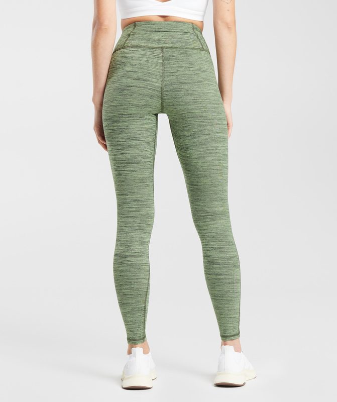 Gymshark Fleece Lined Pocket Leggings Leggings Groen | 64QBEDYJP