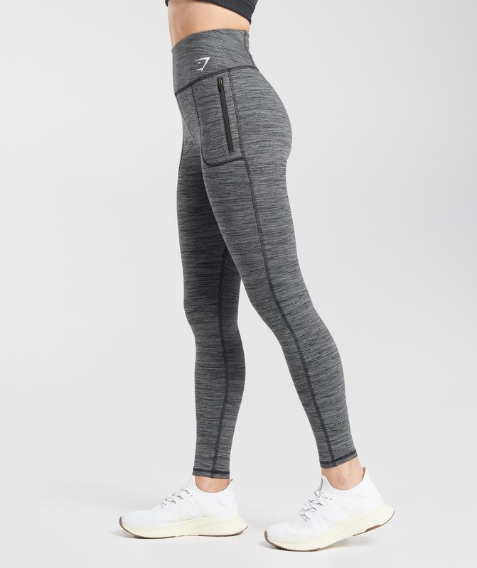 Gymshark Fleece Lined Pocket Leggings Leggings Grijs | 03VXQANYJ