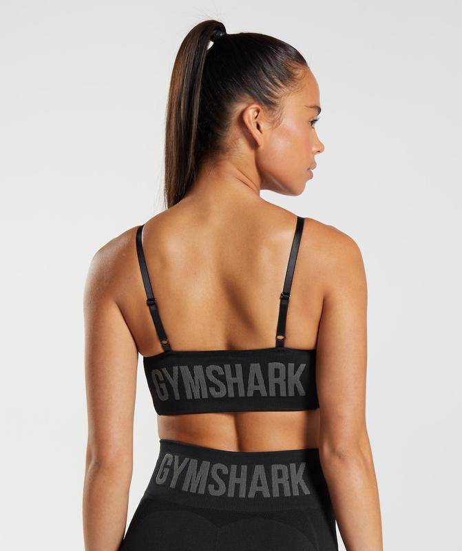 Gymshark Flex Strappy Sports Bra Sports Bras Zwart | 47LPGHSAC