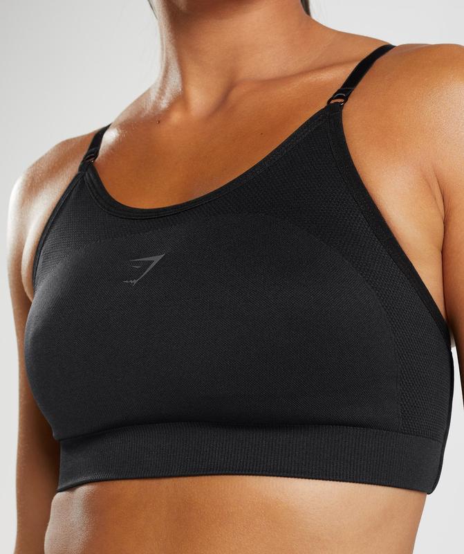 Gymshark Flex Strappy Sports Bra Sports Bras Zwart | 47LPGHSAC