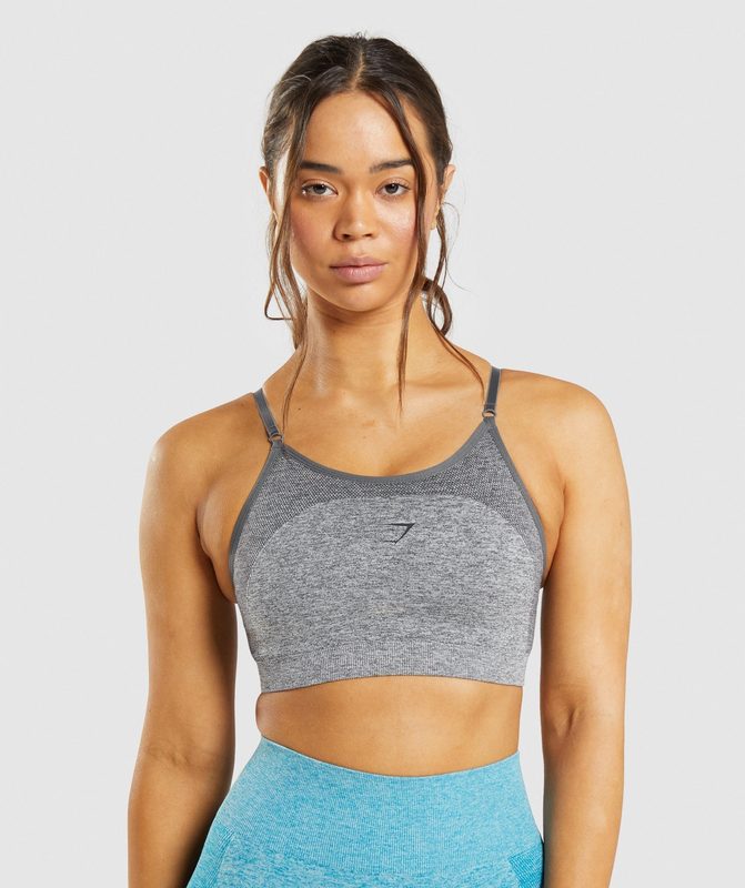 Gymshark Flex Strappy Sports Bra Sports Bras Grijs | 40GRUTFAX