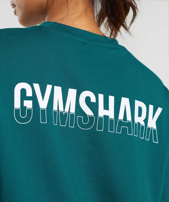 Gymshark Fraction Oversized T-Shirt T-Shirts Diep | 56ECBSGFI