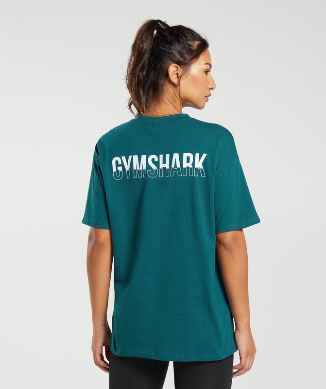 Gymshark Fraction Oversized T-Shirt T-Shirts Diep | 56ECBSGFI