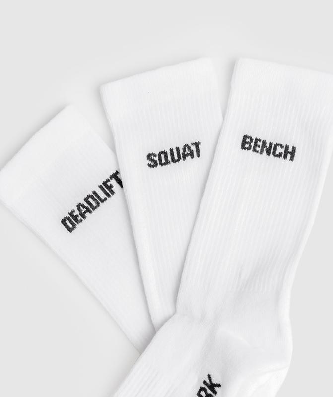 Gymshark GFX Crew Socks 3pk Sokken Wit | 45BLFMZGD