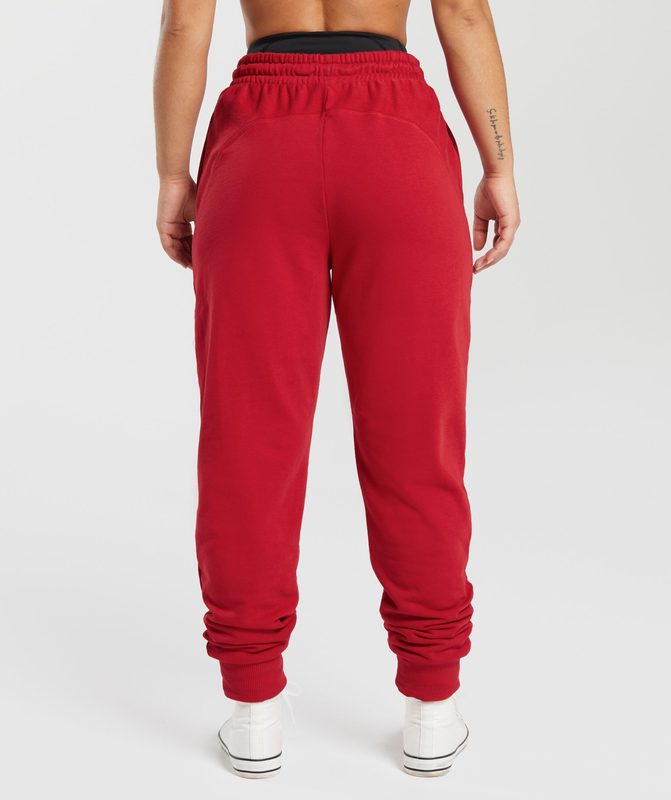 Gymshark GS Power Joggers Broek Rood | 37IAYMFHJ