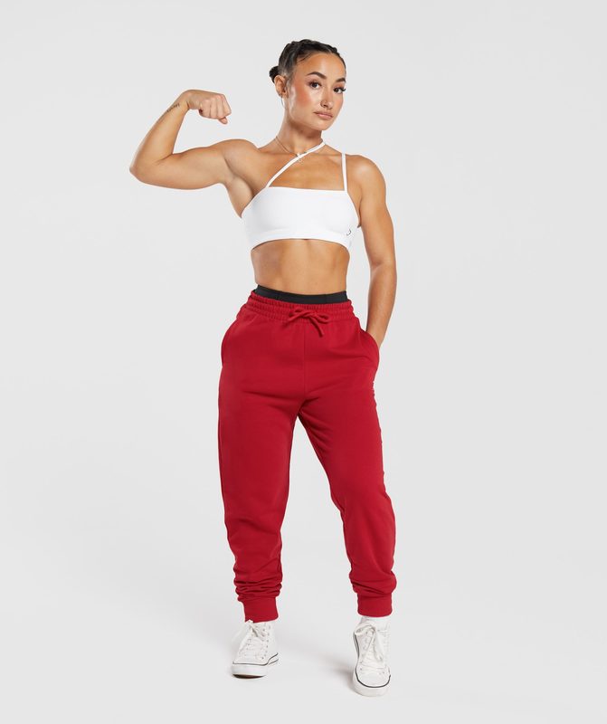 Gymshark GS Power Joggers Broek Rood | 37IAYMFHJ