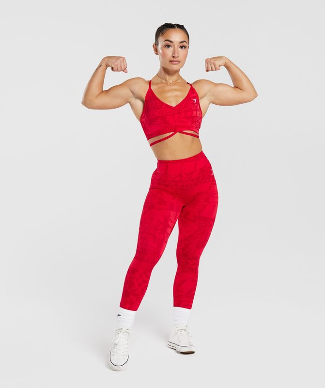 Gymshark GS Power Strappy Sports Bra Sports Bras Rood | 42SWAPUCO