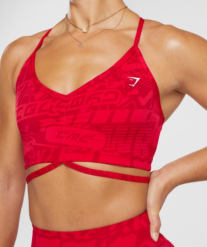 Gymshark GS Power Strappy Sports Bra Sports Bras Rood | 42SWAPUCO