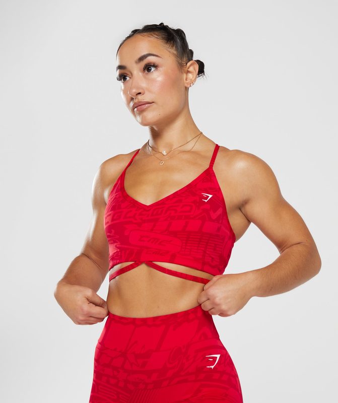 Gymshark GS Power Strappy Sports Bra Sports Bras Rood | 42SWAPUCO