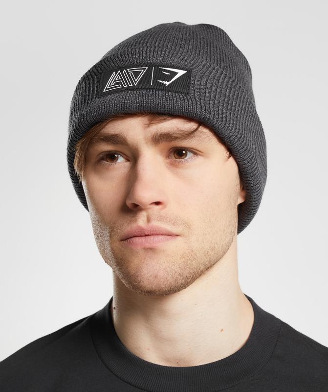 Gymshark GS x David Laid Beanie Beanies Grijs | 76EZIDUBC