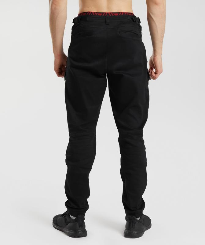 Gymshark GS x David Laid Cargo Pants Broek Zwart | 39NYTOGDB