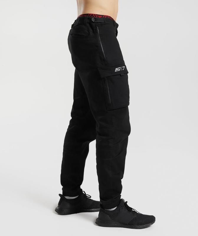 Gymshark GS x David Laid Cargo Pants Broek Zwart | 39NYTOGDB